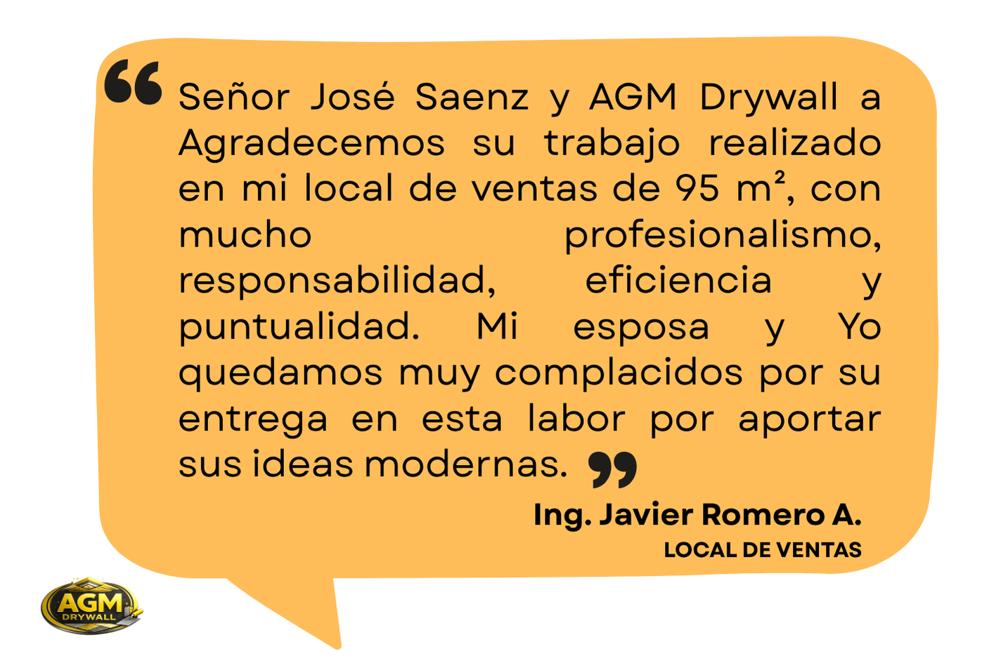 Testimonio AGM Drywall